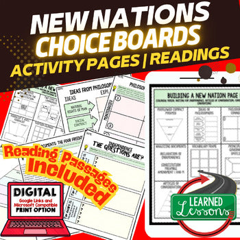 Building a New Nation Activities Choice Board, Digital Google Learning & Print - preview 1