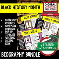 Black History Month Biography Research Project | Bookmark Brochure & Pop-Up - preview 1