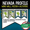 Nevada History Word Wall, State Profile, Nevada Activities US History Posters - preview 1
