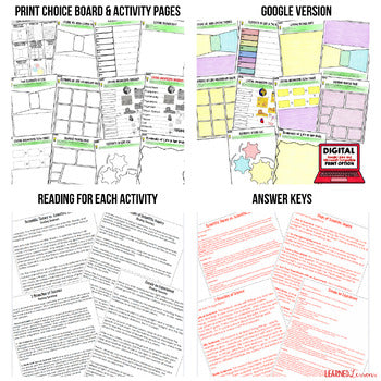 Elements of Life Activities Choice Board Life Science Choice Board - preview 2