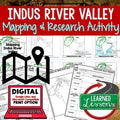Indus River Valley Map Activity and Research, Mapping Ancient India - preview 1