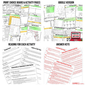 World Geography Activities, Readings, Choice Boards, Geography Bundle - preview 3