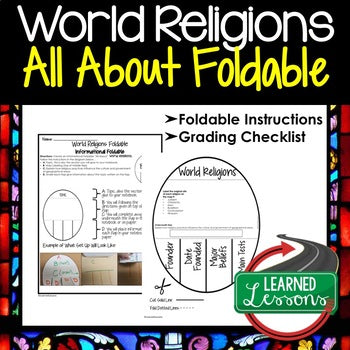 WORLD RELIGIONS Activity, All About Foldable (Interactive Notebook) - preview 1