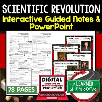 Scientific Revolution Guided Notes PowerPoints Digital Learning, Google & Print - preview 1