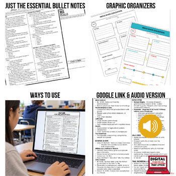 JAPANESE EMPIRES Outline Notes, Japan Bullet Notes, Unit Review, Test Prep - preview 2