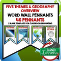 Fives Themes and Basic Skills Word Wall World Geography Word Wall - preview 1
