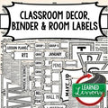 SECONDARY CLASSROOM DECOR, BINDER LABELS, Dictionary - preview 1