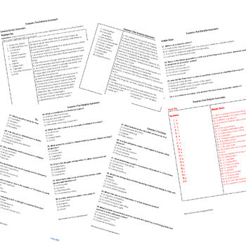 Economic Systems Assessments, Economics Tests, Economics Quizzes Editable - preview 2