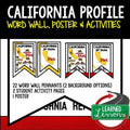 California History Word Wall, State Profile, California Activities US History - preview 1