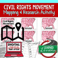 Civil Rights Movement Map Activity & Research Mapping the Civil Rights Movement - preview 1