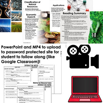 Natural Resources Guided Notes PowerPoints, Video Flipped Classroom - preview 4