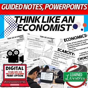 Think Like an Economist Guided Notes & PowerPoint, Digital Learning, Google - preview 1