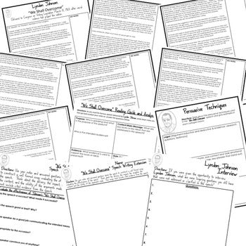 Lyndon Johnson We Shall Overcome Speech Analysis and Writing Activity, Google - preview 2
