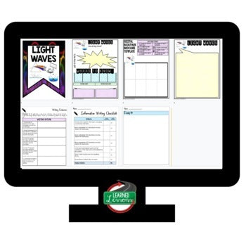 Light Waves Activity Unit Review Research, Bookmark Brochure, Writing & Google - preview 3