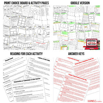 Five Themes of Geography Choice Board | Print & Digital Geography Activities - preview 2
