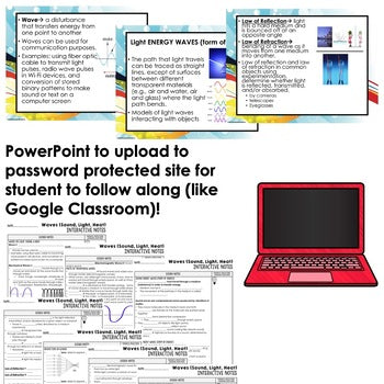 Sound Light & Heat Waves Guided Notes | Physical Science PowerPoint - preview 2