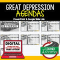 Great Depression New Deal Agenda PowerPoint & Google Slides Agenda - preview 1