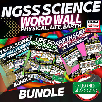 NGSS Science Word Wall Bundle | Life, Earth & Physical Science Posters - preview 1