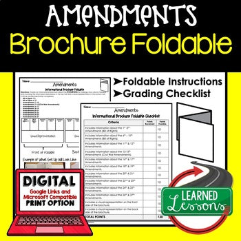 Amendments Activity, Amendments Foldable - preview 1