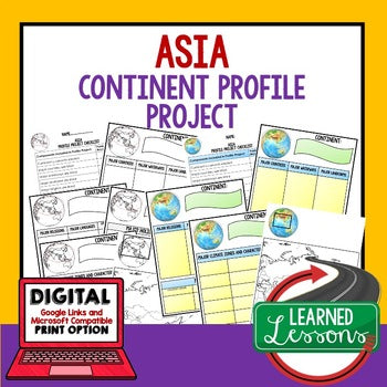 Asia Project Activity World Geography, Digital Learning & Print - preview 1