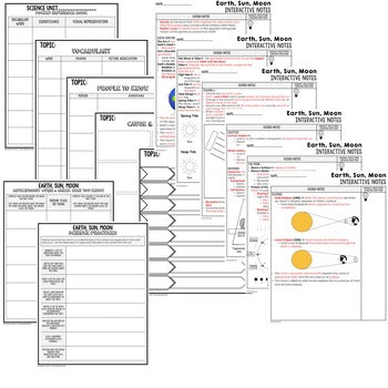 Earth, Sun, Moon Guided Notes & PowerPoints NGSS Earth Science Guided Notes - preview 2