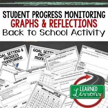 Back to School Student Progress Monitoring & Reflection Forms  Student Goals - preview 1