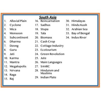 South Asia Game Cards Game Cards, Geography, Print & Digital Distance Learning - preview 3