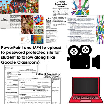 Cultural Geography Guided Notes PowerPoints, Video for Flipped Classroom - preview 4