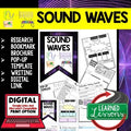 Sound Waves Activity Unit Review Research, Bookmark Brochure, Writing & Google - preview 1