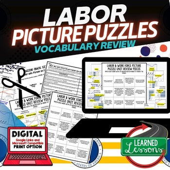 Labor and Work Force Activity Picture Puzzle, Economics Curriculum - preview 1