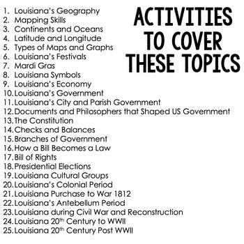 Louisiana History Curriculum Bundle | Activities | Print & Digital - preview 3