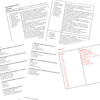Business Organizations Assessments, Economics Tests, Economics Quizzes - preview 2