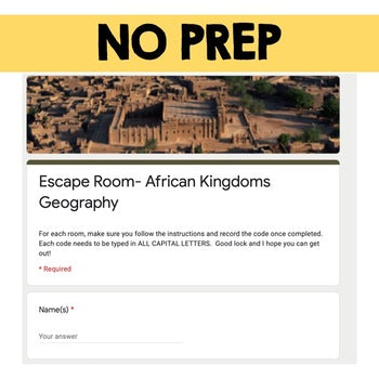 African Kingdoms Digital Escape Room, Breakout Room Test Prep, Google - preview 4