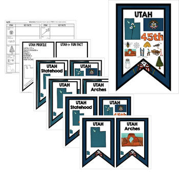 Utah History Word Wall, State Profile, Utah Activities Utah Posters US History - preview 2