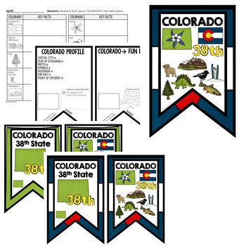 Colorado History Word Wall, State Profile, Colorado Activities US History Poster - preview 2