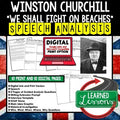 Winston Churchill We Will Fight on Beaches Speech Analysis & Writing Activity - preview 1