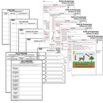 Cells Guided Notes PowerPoints NGSS, Life Science Guided Notes - preview 3
