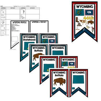 Wyoming History Word Wall, State Profile, Wyoming Activities Wyoming Posters - preview 2