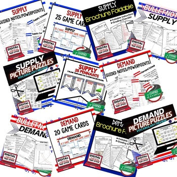 Supply, Demand & Prices Activities Bundle | Economics | Print & Digital - preview 2