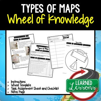 Types of Maps Activity, Wheel of Knowledge (Interactive Notebook) - preview 1