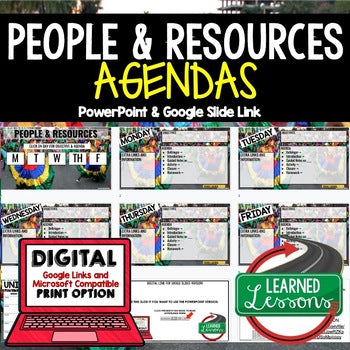 People & Resources Agenda PowerPoint & Google Slides, World Geography Agenda - preview 1