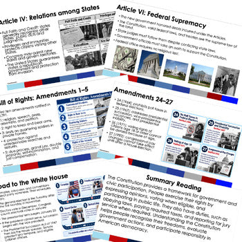 Constitution Guided Notes & PowerPoints, Flipped Classroom, Google Option - preview 4