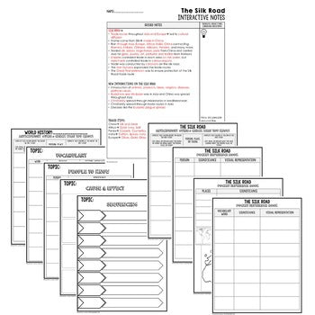 The Silk Road Guided Notes and PowerPoints, Interactive Notebooks, Google - preview 3