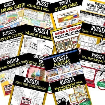 Russia & Eurasia Geography Bundle | World Geography Activities | Print & Digital - preview 3
