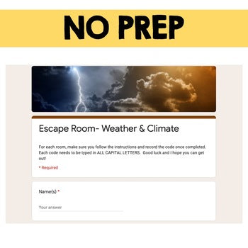 Weather & Climate Digital Escape Room, Weather Activity Science Escape Room - preview 4