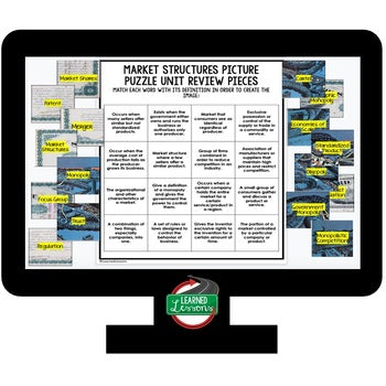 Market Structures Activity Picture Puzzle, Economics Curriculum - preview 3
