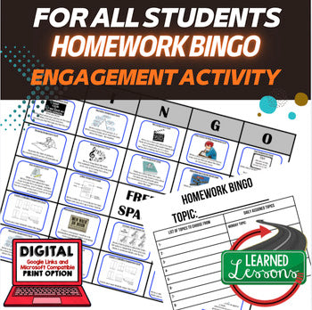 Differentiation Homework Bingo | Choice Board Homework | Learning Styles - preview 1