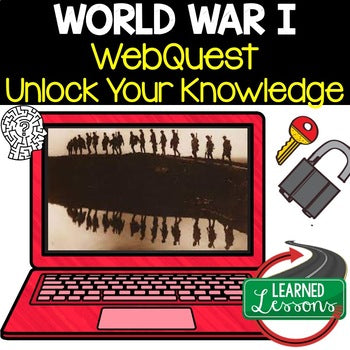 World War I Digital Escape Room, Breakout Room, Activity Pages No Prep - preview 1