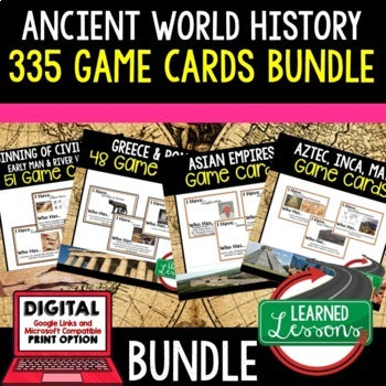 World History Game Cards Bundle | Early Man to Renaissance | Print & Digital - preview 1