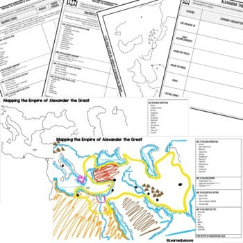 Alexander the Great Map Activity, Mapping Alexander's Empire PRINT & DIGITAL - preview 2